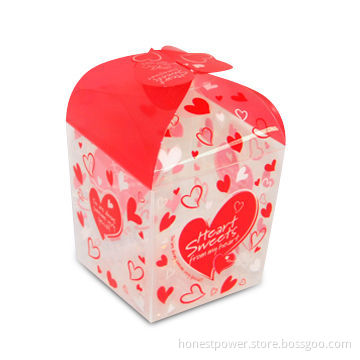 Plastic Favor Box with UV Offset Printing, Made of Transparent PET, Suitable for Packing